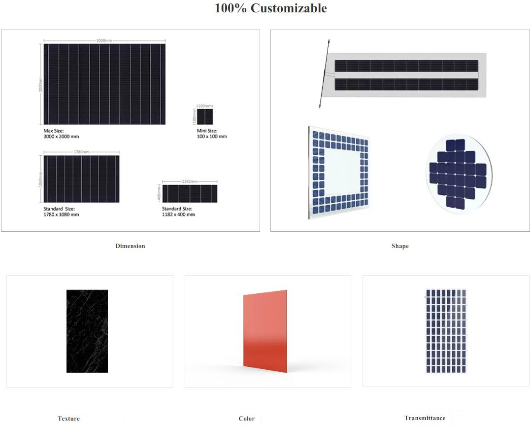 oem bipv solar panel