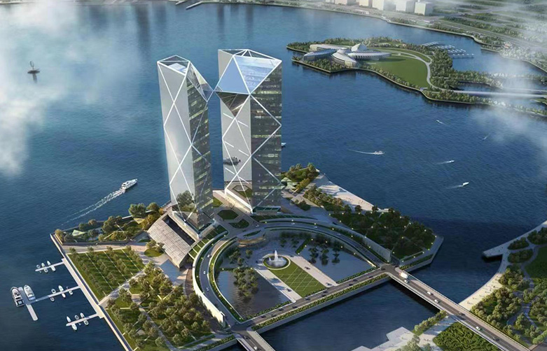 Shanghai Lingang Twin Towers Bank of China Financial Center Project